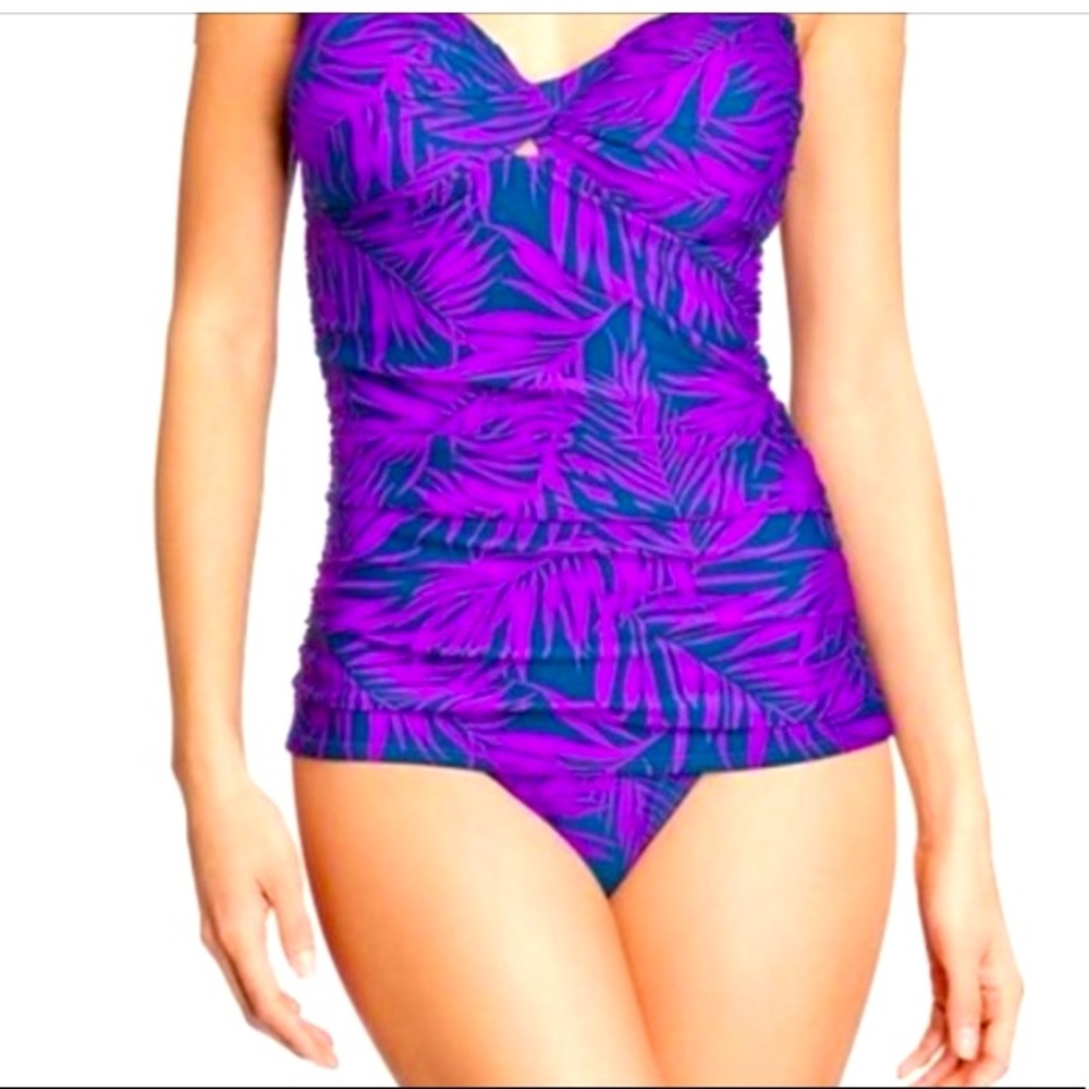 Old Navy Tummy Control Palm Tree Print One Piece